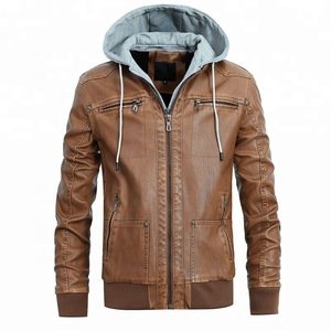 Dropshipping Custom Hooded Fur Jacket PU Leather Varsity Jackets Wholesale