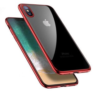 For iPhone XS max XR case Ultra Slim Electroplating TPU Transparent Clear Cover Cases for iPhone XI