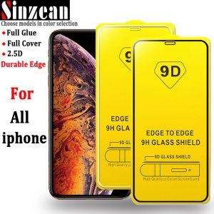 Free shipping 9D Silk Print Full Covered Glue Tempered Glass Screen Protector for iphone  XS MAX XR  6 78 plus with wipes