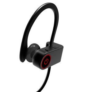 HD Stereo in-Ear Headphones Gym Running Workout Wireless Earbuds, IPX4 Waterproof Sports Earphones with Ear Hooks & Mic
