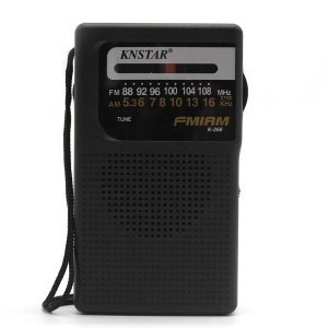 Portable 5C battery FM AM mini Radio with Earphone Jack
