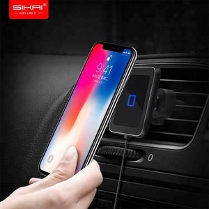 SIKAI dropshipping wholesale updated magnetic car holder wireless charger car phone charger, qc3.0 magnetic car wireless charger