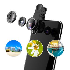 Smartphone Universal Clip Lens Fisheye Wide Angle For External Camera