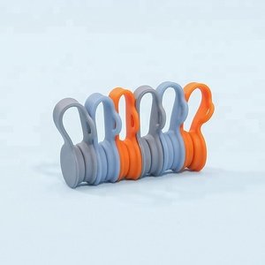 Soft silicone earphone cable cord organizer can be key organizer/ Magnetic Twist Ties