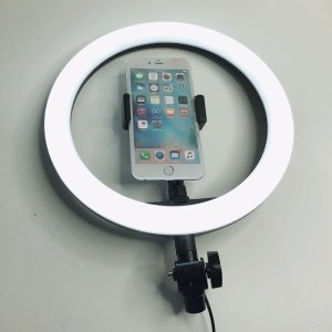 Universal 10 Circle Beauty ring light clip mobile phone holder usb led flash selfie light