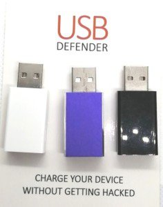 USB Defender type A male to A female power charging adapter (SAFE DATA CHARGE) ABS material