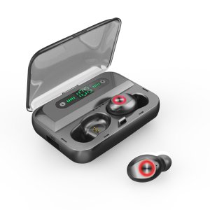 Waterproof TWS Bluetooth Earphone noise cancelling mini earphone earbud wireless stereo headset with 1500mah power bank