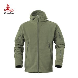 Wholesale drop shipping hooded custom military tactical fleece jacket men