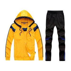 Wholesale Yellow Unisex Sports Wear Set,Mens Jogging Tracksuit ,Tracksuits For Men Custom