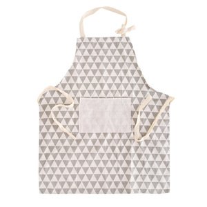 100% cotton and linen CustomAnti-fouling apron printing recycle  organic cotton kitchen apron