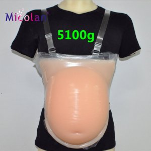 2018 New Soft Silicone Artificial Belly Natural Feeling Silicone Breast False Pregnant For Woman male  Artificial Belly