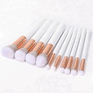 2019 factory private level luxury 10pcs topquality white makeup brush for makeup