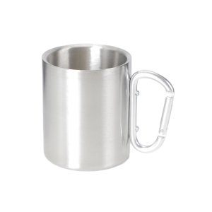 220ml 310ml Portable Hiking Coffee Outdoor Tumbler Cups Stainless Steel Mug with Climbing Carabiner Hook Handgrip