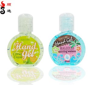 30ml Round Waterless Antibacterial Antiseptic Hand Cleaning Sanitizer Gel with Silicone case