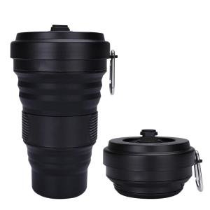 550ML Amazon Top Seller 2019 Free Sample Wholesale Custom Folding Water Cup Portable Silicone Collapsible Coffee Mug
