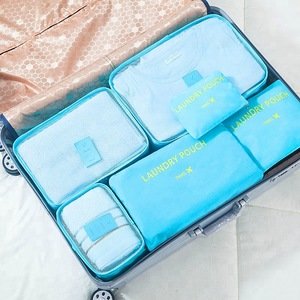 6pcs Set waterproof nylon clothes travel luggage garment storage bag wholesale Travel Storage Bag