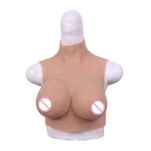 70C Cup breast  for transvestite Realistic Feeling of contact Adhesive Silicone  Boob Crossdressing Breast