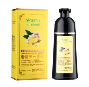 7Days Delivery Mokeru Natural Fast Hair Dying Shampoo Ginger Wholesale Hair Dye Permanent Black Hair Shampoo For Women and Men