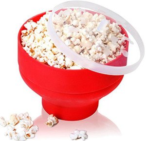 Amazon hot sale ! Silicone Microwave Popcorn Popper Bowl , hot air popcorn maker l ,