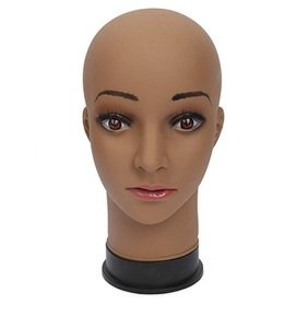 Bald Mannequin Head Brown Female Professional Cosmetology for Wig Making Display wigs eyeglasses hairs