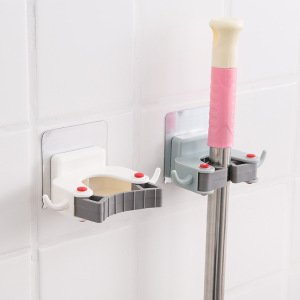Bathroom nail-free multi-function seamless Mop clip Broom Mop hanger