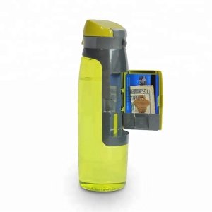 BPA Free Good Quality Plastic Drinking Sport Water Bottle with Storage Attachment