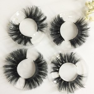 Can Make Own Private Label Eyelash Custom Packaging Wholesale Real mink fur  3D Mink Eyelashes 25mm 3D Eyelashes