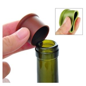 Candy Colors Food Graded Wine Stoppers, Silicone Leak-proof Wine Bottle Cap  Reusable Air-tight Wine Stopper Accessories