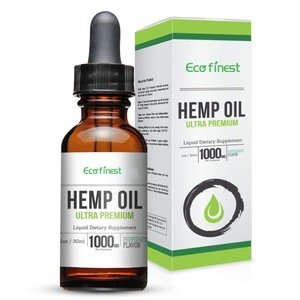 ECO finest Organic Hemp Seed Oil by 100% Pure Cold Pressed Hemp Seed Oil - 585506