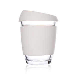Eco-friendly Portable Insulation Non-slip Reusable Coffee Milk Tea Transparent Cups With Silicone Cover