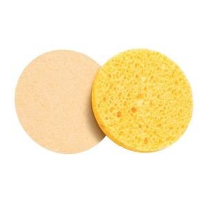 Face Round Natural Wood Pulp Sponge Cellulose Compress Facial Washing Sponge