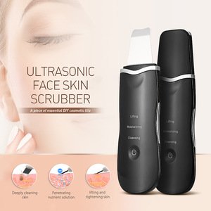 Facial Skin Scrubber, Electric SPA Gentle Blackhead Remover, Ultrasonic Facial Cleaner Spatula Face Lifting Massager