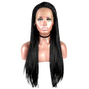 Fast shipping hand made braided lace synthetic wigs for black women