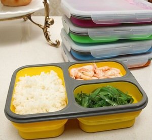 Folding Collapsible Silicone Food Storage Container