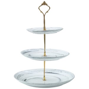 Food Holder 3 Tier Serving Tray Stand  Round Cup cake Dessert Party Platter