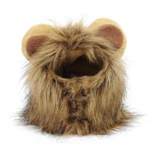 Funny Cute Pet Cat Costume Lion Mane Wig Cap Hat for Cat Dog Halloween Christmas Clothes Fancy Dress with Ears Pet Clothes