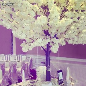GIGA indoor mini white led artificial cherry blossom tree centerpiece