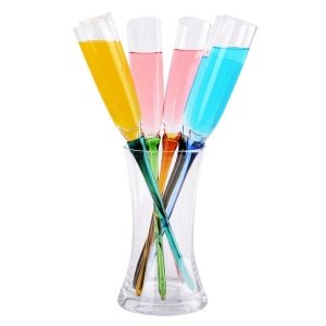 Glass color beach cocktail champagne glass 6 cups + 1 seat set bar KTV night market dedicated
