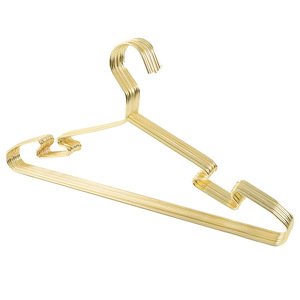 Golden Metal Clothes Shirts hanger with Groove Strong bearing capacity Coats Suit Hanger, clothes hanging rack hangers