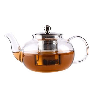 High borosilicate glass water kettles personalized tea pots with strainer