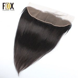 High quality 13*4 raw unprocessed human hair closure Lace frontal