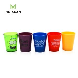 High quality thick bottom 15ml 30ml clear small plastic glass shot cups shot glass wine glass cup