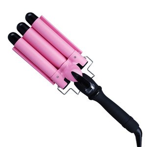 Home use new three barrel ceramic Ionic big wave curler automatic LCD curling iron with triple barrel hair waver hair curler