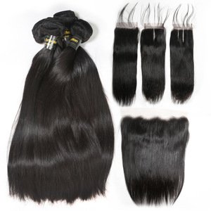 JP Wholesale Brazilian hair bundles with lace frontals closure,frontal lace closure with bundle,virgin hair bundle with frontal