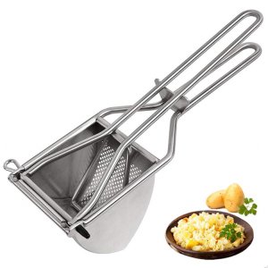 Kitchen Gadgets 2019 Amazon Wholesale  Stainless Steel Premium Manual Mashed Potato Maker Fruit Masher Potato Masher Ricer