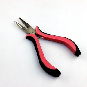 Micro bead stainless steel hair extension pliers, human hair extension pliers, hair pliers with teeth for hair extensions