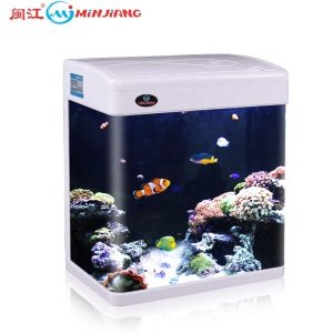 Minjiang aquarium new small glass fish tank LED lamp table tank