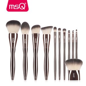 MSQ 11pcs   professional Kabuki Makeup Brushes with diamond makeup brush Customized