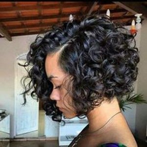Natural Black Wigs Synthetic Hair Short Curly Wigs for Black Women