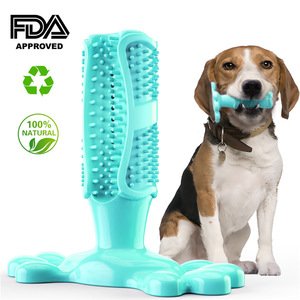 Natural Rubber Dog Toothbrush Stick Toy for Puppy Dental Care